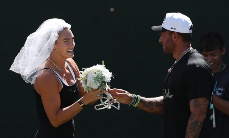 Aryna Sabalenka Surpreende em Indian Wells com Véu de Noiva: Uma Celebração do Amor e Leveza