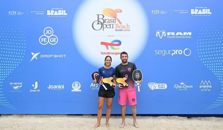 Flavio Arouca e Joana Cortez Brilham em Barueri e Conquistam Coroa do Beach Tennis